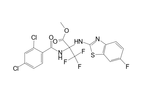 2-[(2,4-dichlorobenzoyl)amino]-3,3,3-trifluoro-2-[(6-fluoro-1,3-benzothiazol-2-yl)amino]propionic acid methyl ester