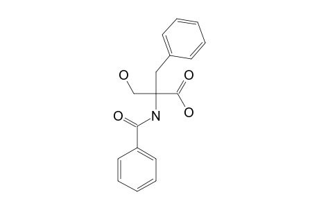 (R/S)-2-BENZOYLAMINO-2-BENZYL-3-HYDROXY-PROPANOIC-ACID