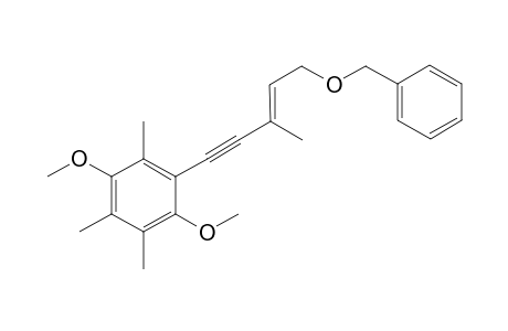 (E)-1-(5-Benzyloxy-3-methylpent-3-en-1-yn-1-yl)-2,5-dimethoxy-3,4,6-trimethylbenzene