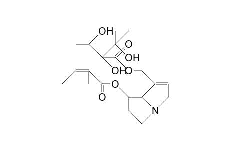 2-Butenoic acid, 2-methyl-, 7-[[2,3-dihydroxy-2-(1-hydroxyethyl)-3-methyl-1-oxobutoxy]methyl]-2,3,5,7a-tetrahydro-1H-pyrrolizin-1-yl ester