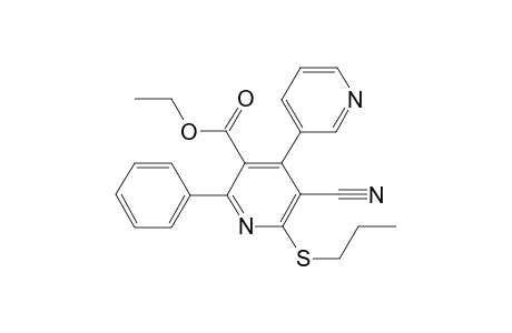 5'-Cyano-2'-phenyl-6'-propylsulfanyl-[3,4']bipyridinyl-3'-carboxylic acid ethyl ester