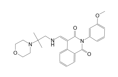1,3(2H,4H)-isoquinolinedione, 2-(3-methoxyphenyl)-4-[[[2-methyl-2-(4-morpholinyl)propyl]amino]methylene]-, (4E)-