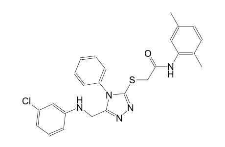 2-({5-[(3-chloroanilino)methyl]-4-phenyl-4H-1,2,4-triazol-3-yl}sulfanyl)-N-(2,5-dimethylphenyl)acetamide