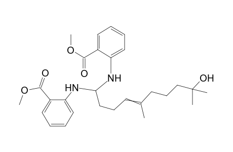 (E/Z)-Dimethyl 2,2'-((9-hydroxy-5,9-dimethyldec-4-ene-1,1-diyl)bis(azanediyl))dibenzoate