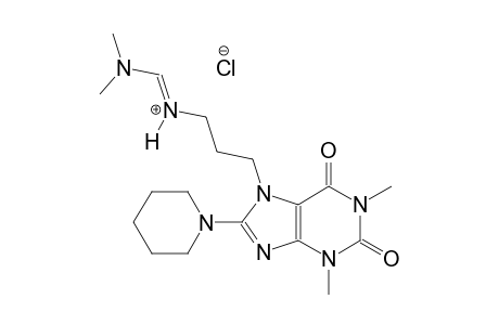 1H-purine-7-propanaminium, N-[(E)-(dimethylamino)methylidene]-2,3,6,7-tetrahydro-1,3-dimethyl-2,6-dioxo-8-(1-piperidinyl)-, chloride