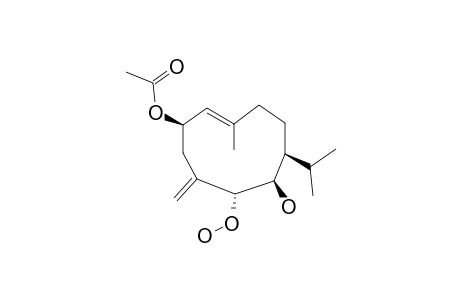(2R,5R,6R,7S)-Germacra-1(10)E,4(15)-dien-5-hydroperoxy-2,6-diol-2-acetate