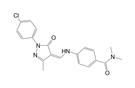 4-({(Z)-[1-(4-chlorophenyl)-3-methyl-5-oxo-1,5-dihydro-4H-pyrazol-4-ylidene]methyl}amino)-N,N-dimethylbenzamide