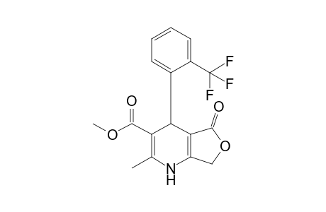 2-methyl-5-oxo-4-[2-(trifluoromethyl)phenyl]-4,7-dihydro-1H-furo[3,4-b]pyridine-3-carboxylic acid methyl ester