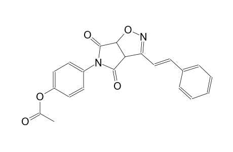 3aH-pyrrolo[3,4-d]isoxazole-4,6(5H,6aH)-dione, 5-[4-(acetyloxy)phenyl]-3-[(E)-2-phenylethenyl]-