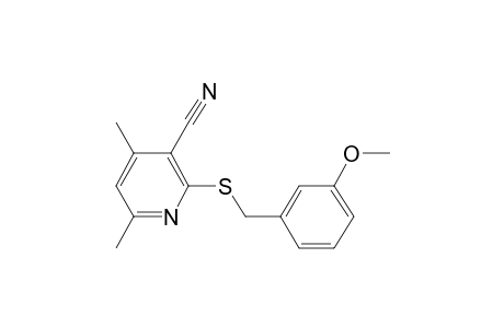 2-{[(3-methoxyphenyl)methyl]sulfanyl}-4,6-dimethylpyridine-3-carbonitrile