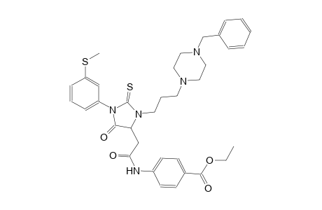 benzoic acid, 4-[[[1-[3-(methylthio)phenyl]-5-oxo-3-[3-[4-(phenylmethyl)-1-piperazinyl]propyl]-2-thioxo-4-imidazolidinyl]acetyl]amino]-,
