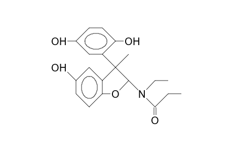 (Z)-2-(N-Ethyl-propionamido)-3-(2,5-dihydroxy-phenyl)-3-methyl-2,3-dihydro-benzofuran-5-ol