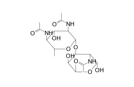 2-ACETAMIDO-2-DEOXY-3-O-(BETA-D-DI-N-ACETYLBACYLLOSAMINYL)-ALPHA-L-FUCOPYRANOSE