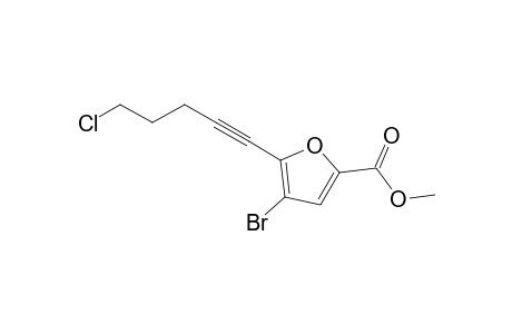 Methyl 3-bromo-2-(5'-chloropent-1'-ynyl)furan-5-carboxylate