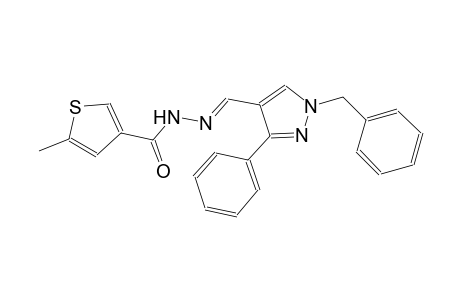 N'-[(E)-(1-benzyl-3-phenyl-1H-pyrazol-4-yl)methylidene]-5-methyl-3-thiophenecarbohydrazide