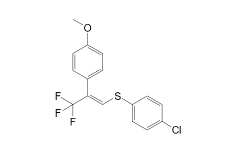 (E)-1,1,1-Trifluoro-2-(4-methoxyphenyl)-3-[(4-chlorophenyl)thio]-2-propene