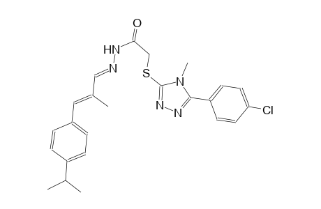 2-{[5-(4-chlorophenyl)-4-methyl-4H-1,2,4-triazol-3-yl]sulfanyl}-N'-[(E,2E)-3-(4-isopropylphenyl)-2-methyl-2-propenylidene]acetohydrazide