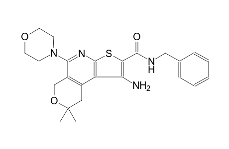 6H-pyrano[4,3-d]thieno[2,3-b]pyridine-2-carboxamide, 1-amino-8,9-dihydro-8,8-dimethyl-5-(4-morpholinyl)-N-(phenylmethyl)-