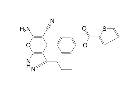2-thiophenecarboxylic acid, 4-(6-amino-5-cyano-1,4-dihydro-3-propylpyrano[2,3-c]pyrazol-4-yl)phenyl ester