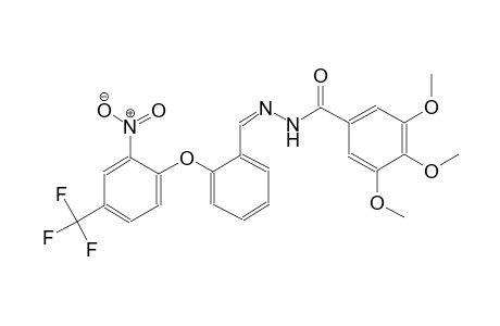 3,4,5-trimethoxy-N'-((Z)-{2-[2-nitro-4-(trifluoromethyl)phenoxy]phenyl}methylidene)benzohydrazide