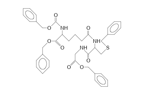 N-Benzyloxycarbonyl-A-benzyl-ester-D-L-A-amino-adipoyl-S-benzyl-L-cysteinyl-glycine benzyl ester