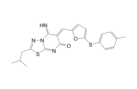 (6Z)-5-imino-2-isobutyl-6-({5-[(4-methylphenyl)sulfanyl]-2-furyl}methylene)-5,6-dihydro-7H-[1,3,4]thiadiazolo[3,2-a]pyrimidin-7-one