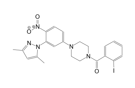 1-[3-(3,5-dimethyl-1H-pyrazol-1-yl)-4-nitrophenyl]-4-(2-iodobenzoyl)piperazine