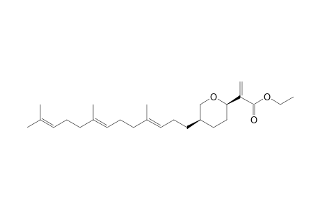 2-[(2R,5R)-5-[(3E,7E)-4,8,12-trimethyltrideca-3,7,11-trienyl]-2-oxanyl]-2-propenoic acid ethyl ester
