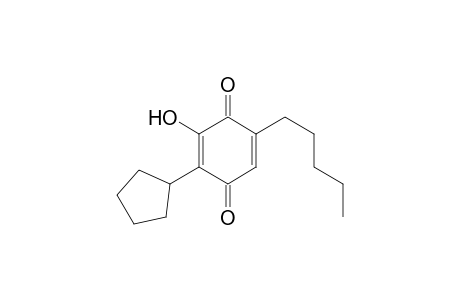 2-Cyclopentyl-3-hydroxy-5-pentylcyclohexa-2,5-diene-1,4-dione