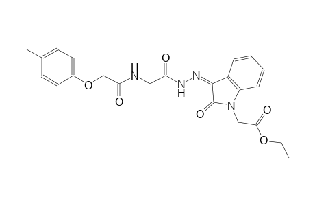 ethyl {(3Z)-3-[({[(4-methylphenoxy)acetyl]amino}acetyl)hydrazono]-2-oxo-2,3-dihydro-1H-indol-1-yl}acetate