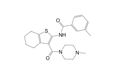 benzamide, 3-methyl-N-[4,5,6,7-tetrahydro-3-[(4-methyl-1-piperazinyl)carbonyl]benzo[b]thien-2-yl]-