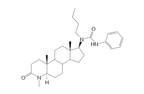 17.beta.-(Ureylene-N-butyl-N'-phenyl)-4-methyl-4-aza-5-alpha.-androstan-3-one