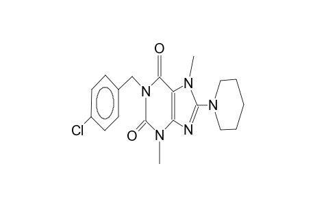 1,4-dimethyl-2-piperidino-6-(4-chlorobenzyl)-1H-4,5,6,7-imidazo[4,5-d]pyrimidin-5,7-dione