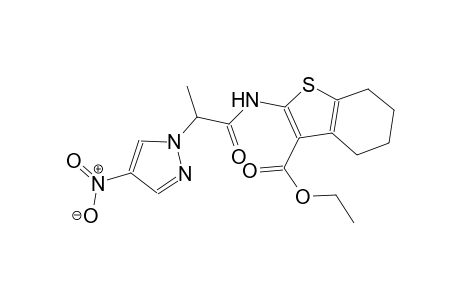 ethyl 2-{[2-(4-nitro-1H-pyrazol-1-yl)propanoyl]amino}-4,5,6,7-tetrahydro-1-benzothiophene-3-carboxylate