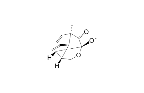 (1R*,3R*,6S*,7S*,10S*)-3-Methoxy-1-methyl-10-vinyl-4-oxatricyclo[4.3.1.0(3,7)]dec-8-en-2-one