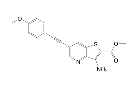 Methyl 3-amino-6-[2-(4-methoxyphenyl)ethynyl]thieno[3,2-b]pyridine-2-carboxylate