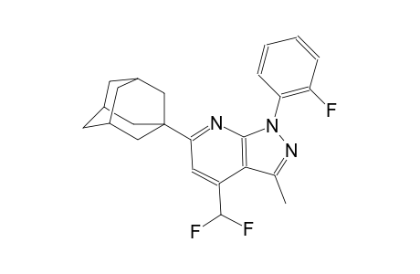 1H-pyrazolo[3,4-b]pyridine, 4-(difluoromethyl)-1-(2-fluorophenyl)-3-methyl-6-tricyclo[3.3.1.1~3,7~]dec-1-yl-