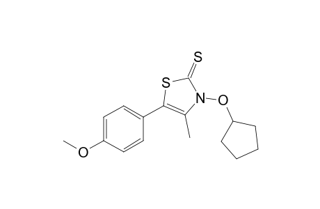 3-Cyclopentoxy-5-(p-methoxyphenyl)-4-methylthiazole-2(3H)-thione