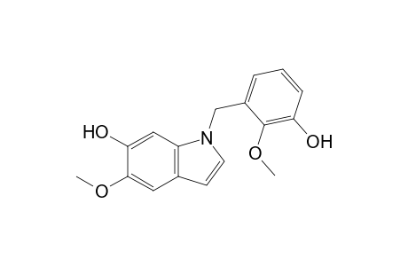 5-Methoxy-1-(3-hydroxy-2-methoxybenzyl)indole-6-ol