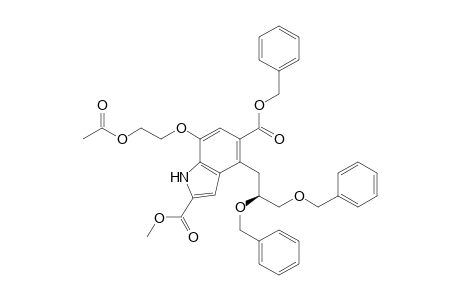 5-O-benzyl 2-O-methyl 7-(2-acetyloxyethoxy)-4-[(2S)-2,3-bis(phenylmethoxy)propyl]-1H-indole-2,5-dicarboxylate