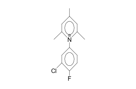 1-(3-Chloro-4-fluoro-phenyl)-2,4,6-trimethyl-pyridinium cation