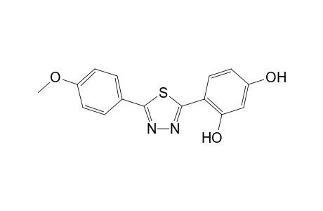 4-(5-(4-Methoxyphenyl)-1,3,4-thiadiazol-2-yl)benzene-1,3- diol
