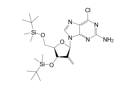 2-Amino-6-chloro-9-(3,5-bis-O-tert-butyldimethylsilyl-2-deoxy-2-methylene-.beta.,D-erythro-pentofuranosyl)purine