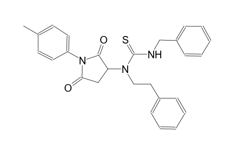 N'-benzyl-N-[1-(4-methylphenyl)-2,5-dioxo-3-pyrrolidinyl]-N-(2-phenylethyl)thiourea