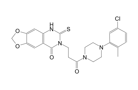 [1,3]dioxolo[4,5-g]quinazolin-8(5H)-one, 7-[3-[4-(5-chloro-2-methylphenyl)-1-piperazinyl]-3-oxopropyl]-6,7-dihydro-6-thioxo-