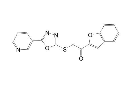 ethanone, 1-(2-benzofuranyl)-2-[[5-(3-pyridinyl)-1,3,4-oxadiazol-2-yl]thio]-