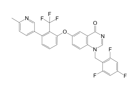 6-[3-(6-methyl-3-pyridyl)-2-(trifluoromethyl)phenoxy]-1-[(2,4,6-trifluorophenyl)methyl]quinazolin-4-one