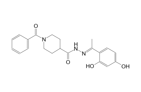 4-piperidinecarboxylic acid, 1-benzoyl-, 2-[(E)-1-(2,4-dihydroxyphenyl)ethylidene]hydrazide
