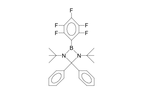 1,3-Di-tert-butyl-2-(pentafluoro-phenyl)-4,4-diphenyl-1,3,2-diazaboretidine