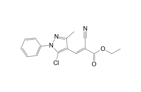 Ethyl .alpha.-cyano-.beta.-(5-chloro-3-methyl-1-phenylpyrazol-4-yl)acrylate